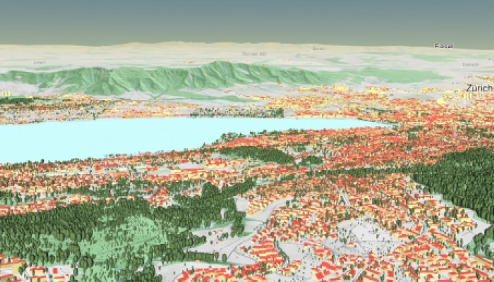 Blick über Witikon nach Zürich (http://maps.geo.admin.ch)